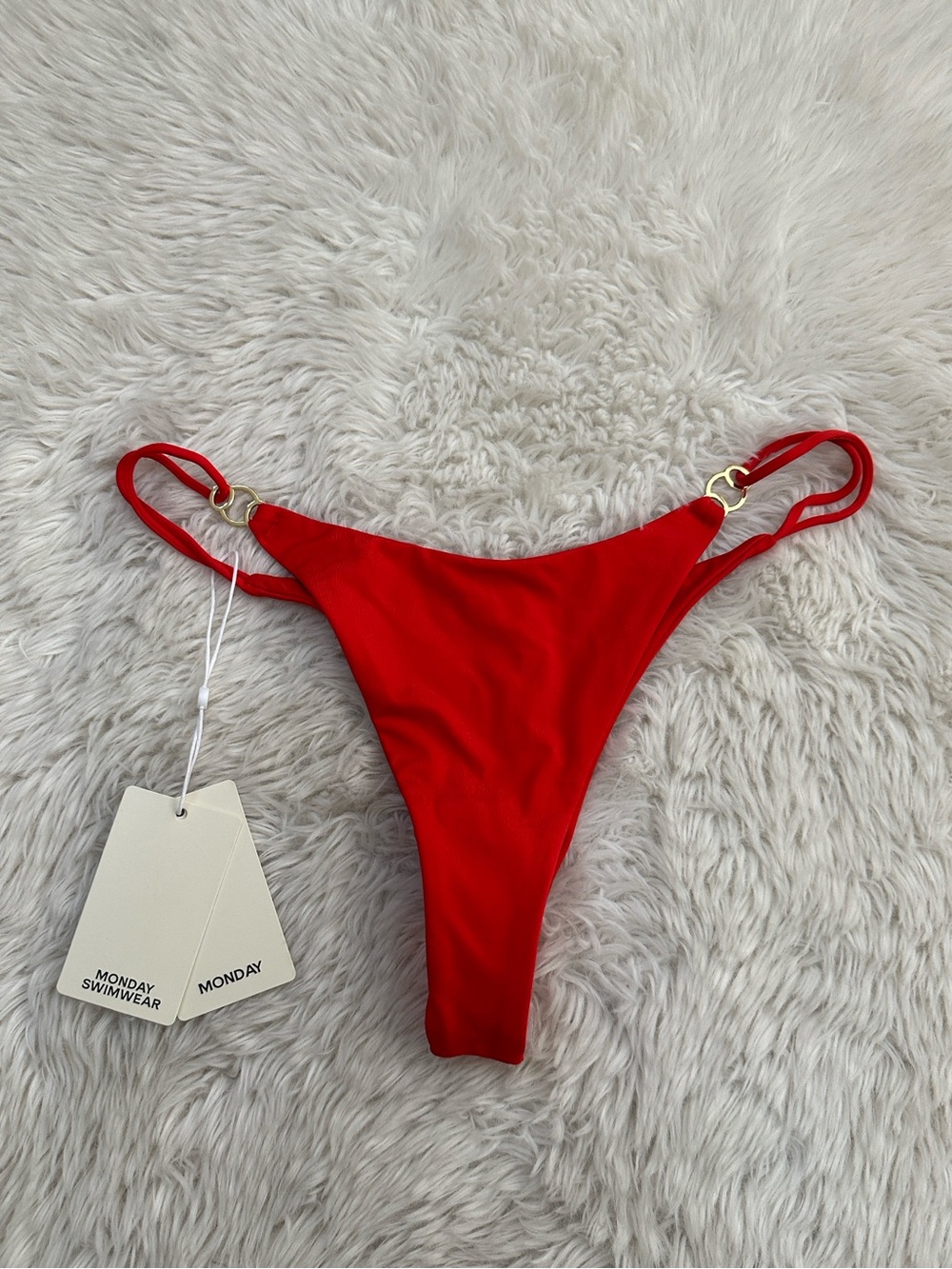Monday Swimwear Petit Ermitage Bikini Bottom in chili pepper